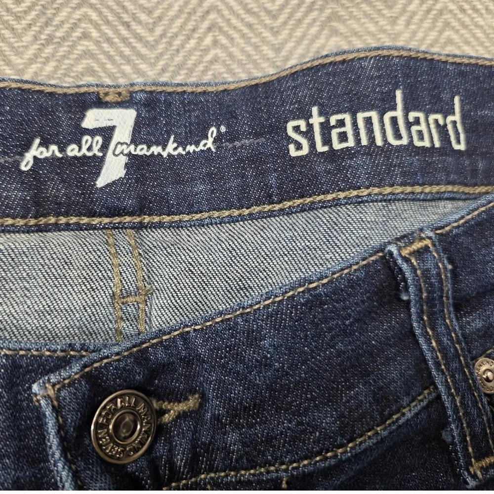 7 For All Mankind Standard Mens Straight‎ Leg Jeans Dark Wash Size 36 x 29